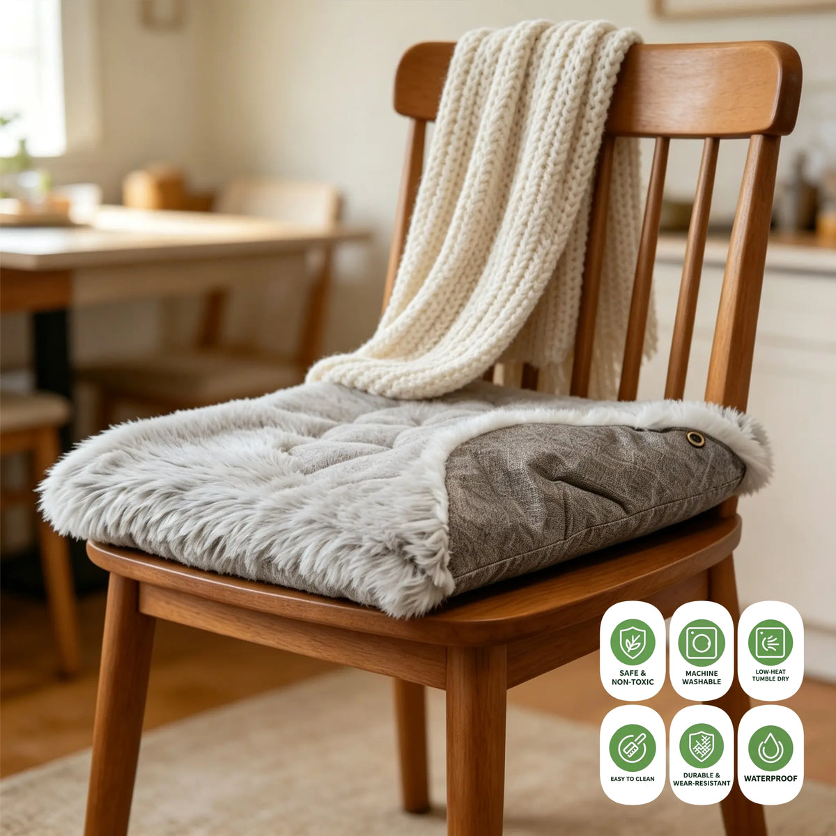 NestleFold 2-in-1 Fleece Cushion and Pet Nest