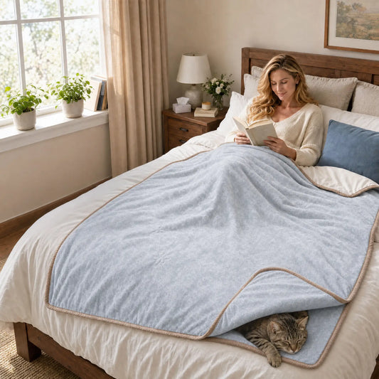 Companion Cocoon Throw – Cat Burrow Blanket with Pocket for Pets & Humans