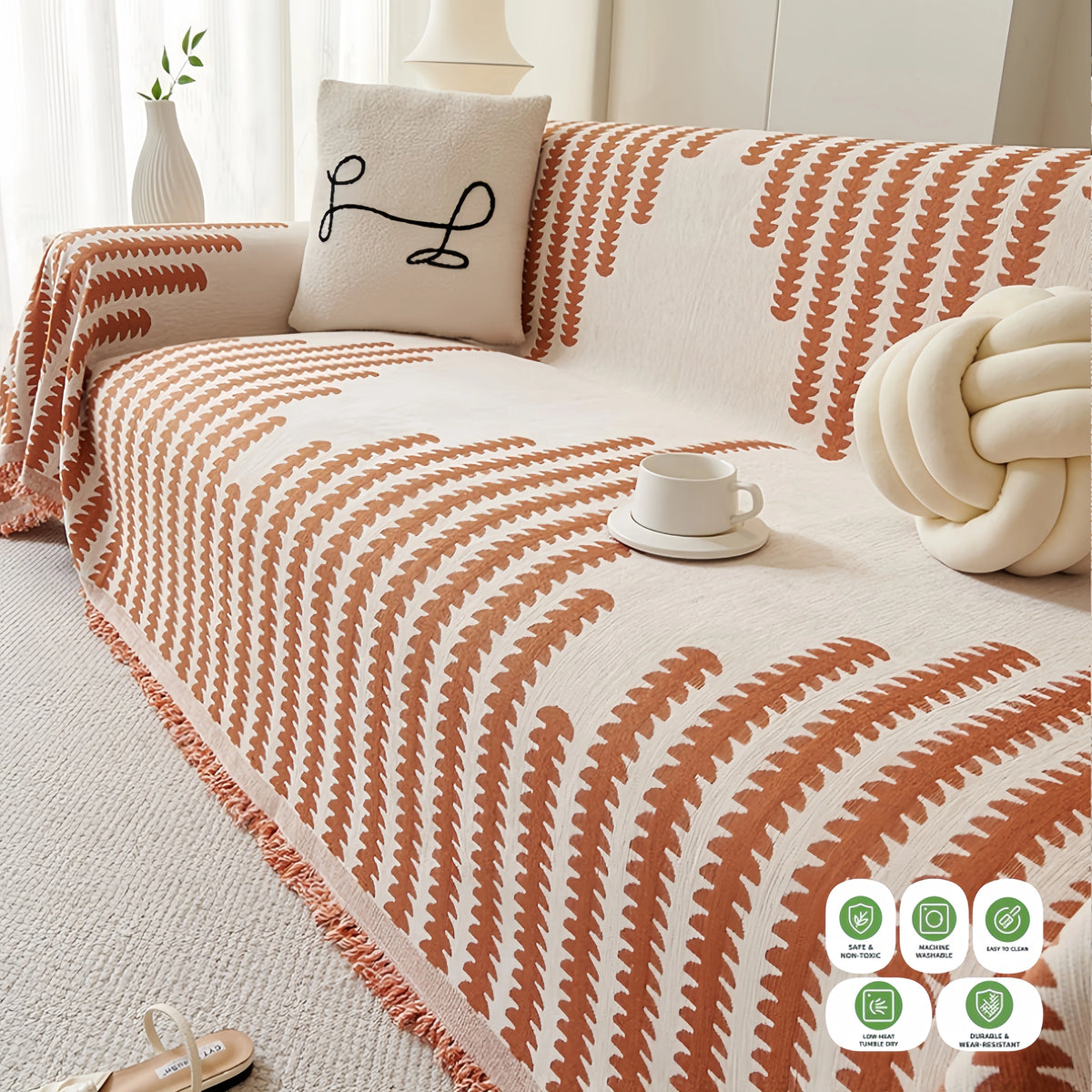 Chenille Couch Throw – Pine Needles