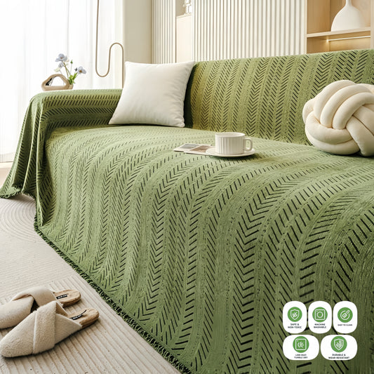 Chenille Couch Throw – Wheat
