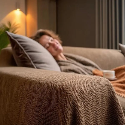 Chenille Couch Throw – Solid