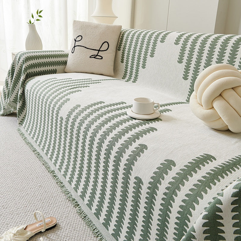 Chenille Couch Throw – Pine Needles