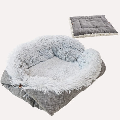 NestleFold 2-in-1 Fleece Cushion and Pet Nest