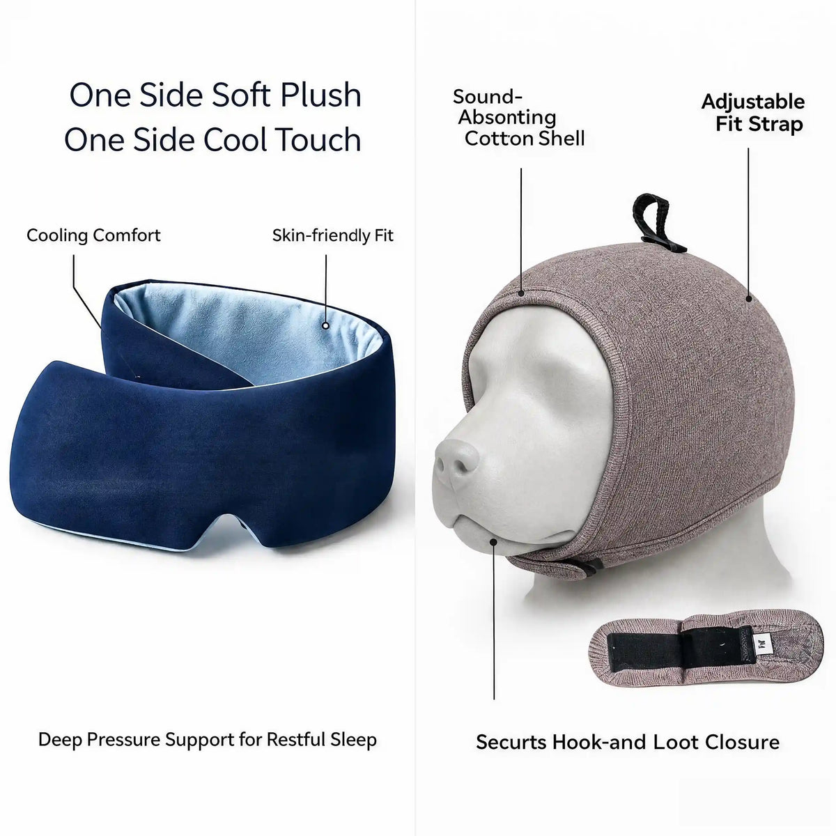 Sleep Together Set – Weighted Eye Mask and Dog Hood