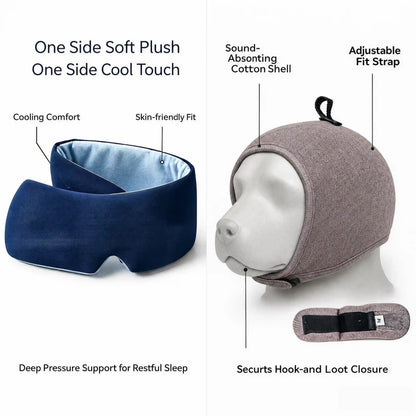 Sleep Together Set – Weighted Eye Mask and Dog Hood