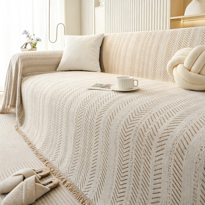 Chenille Couch Throw – Wheat